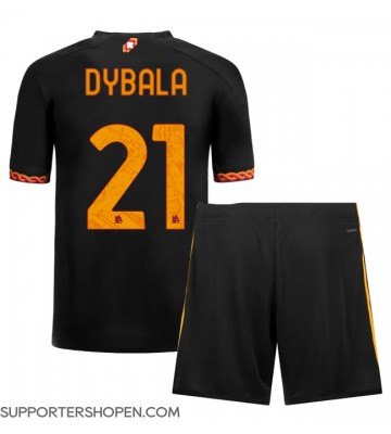 AS Roma Paulo Dybala #21 Tredje tröja Barn 2023-24 Kortärmad (+ korta byxor)